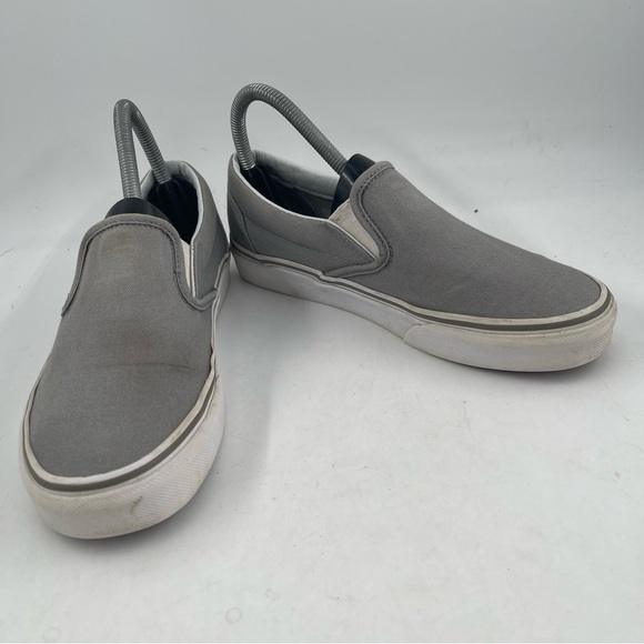 Van’s Unisex Adult Grey Slip-On Canvas Shoes - Size 7.5 Women’s | 6 Men’s - Picture 6 of 11